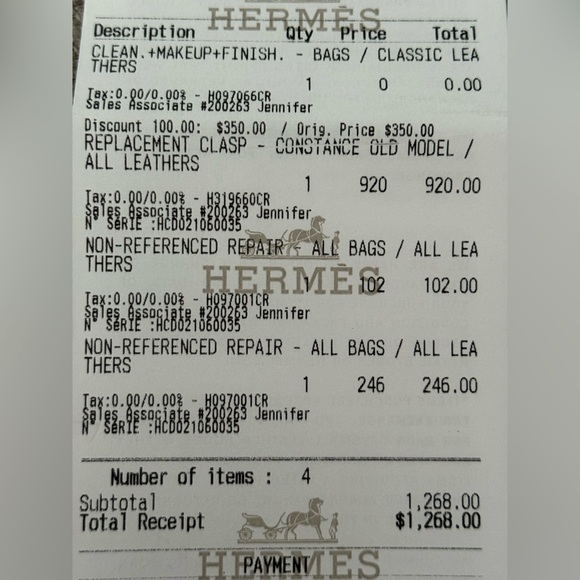 Hermes Constance Gold Hardware - Picture 7 of 7